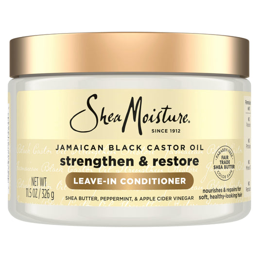 SheaMoisture Jamaican Black Castor Oil Strengthen & Restore Leave-In Conditioner, 11.5 Ounce