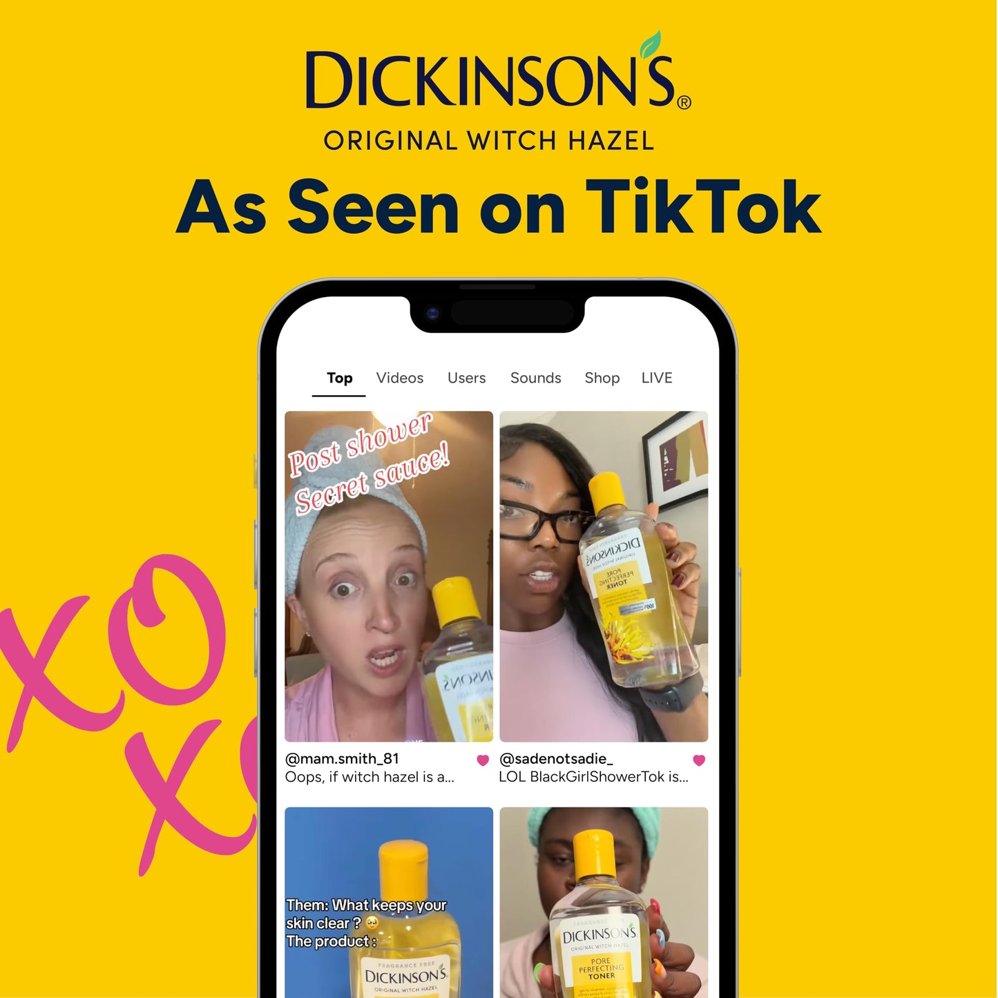 Dickinson's Witch Hazel Pore Perfecting Toner, 100% Natural, Refines Pores, Removes Oil & Impurities, 16 fl oz, America's #1