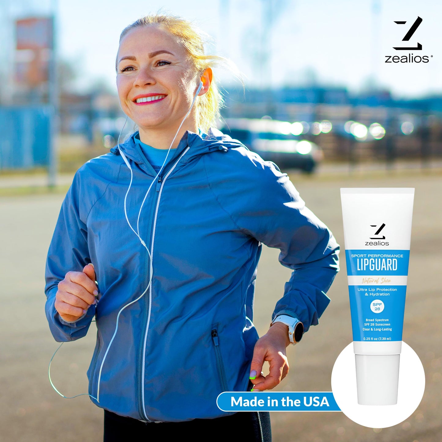 Zealios LipGuard SPF 28 Lip Balm – Hydrating Sunscreen for Dry, Cracked Lips, Paraben-Free with Coconut & Jojoba Oil, 0.25 oz