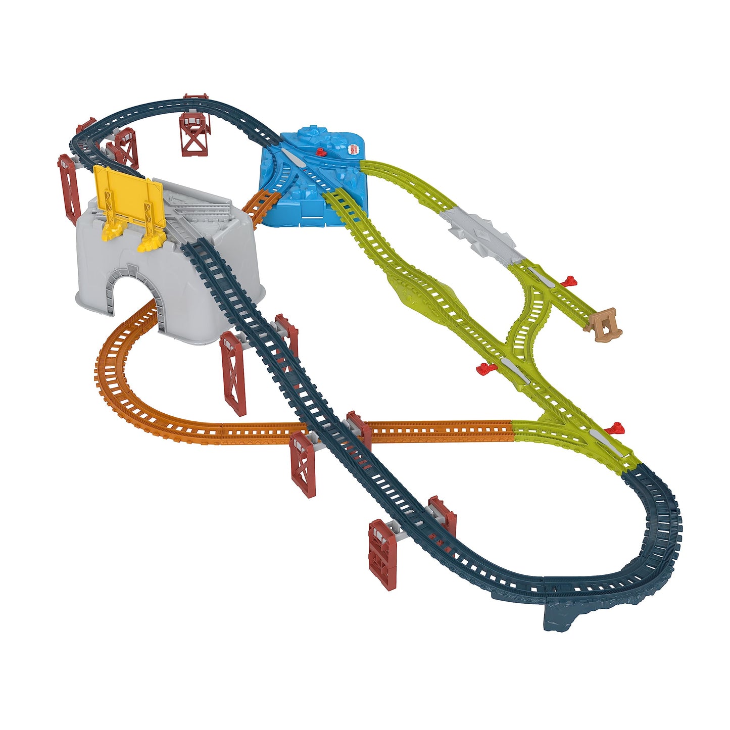 Thomas & Friends Toy Train Tracks Set, Connect & Build Bucket, 34-Piece Expansion Pack for Diecast & Motorized Trains, Kids Ages 3+ Years