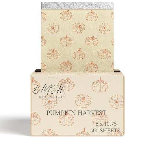 Blush Essential Pop-Up Hair Foil Sheets for Highlighting – Cute Pumpkin Harvest Design, 5x10.75 Inch, 500 Count, Aluminum Foils for Stylists