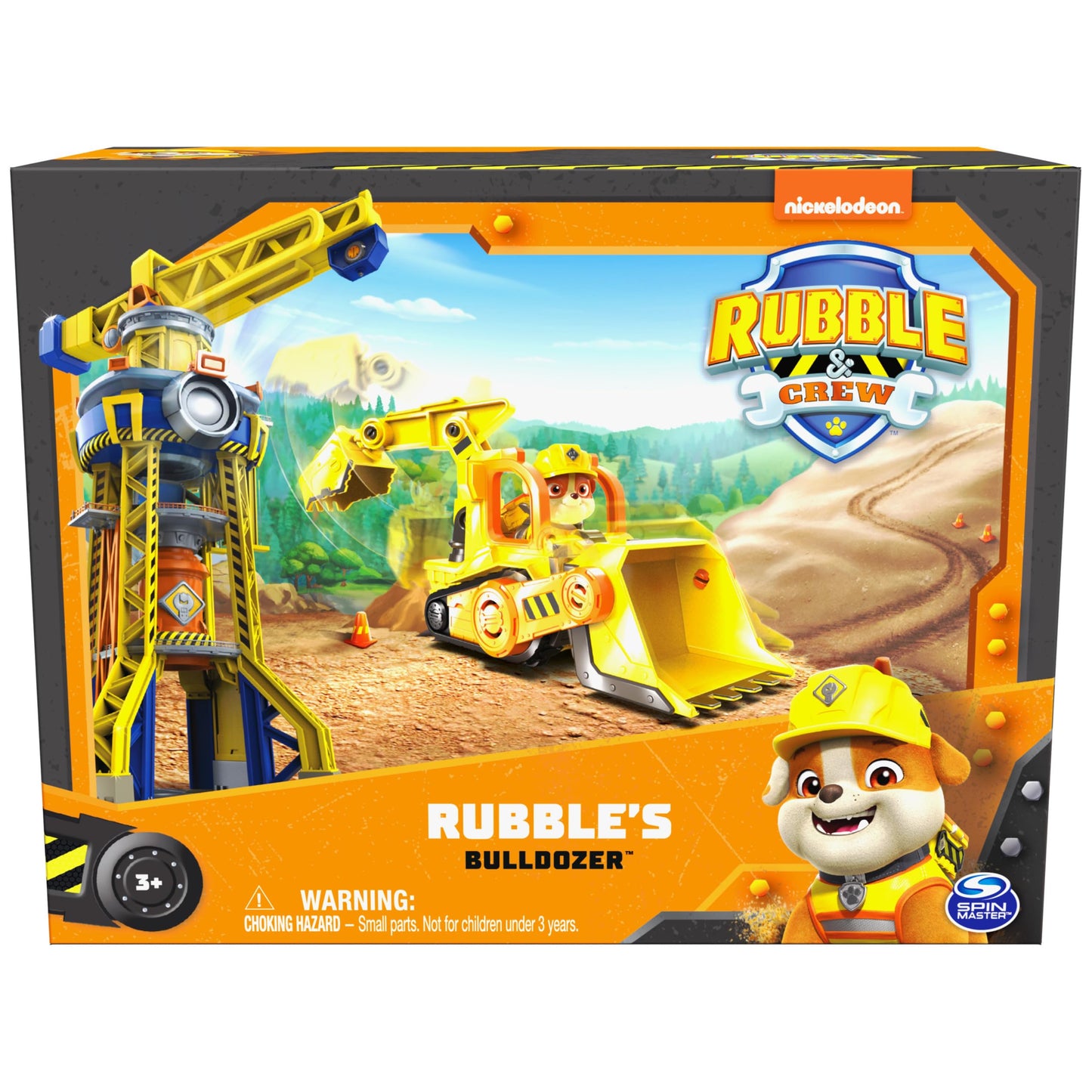 Rubble & Crew, Rubble’s Bulldozer Toy Truck with Movable Parts and a Collectible Action Figure, Kids Toys for Ages 3 and Up