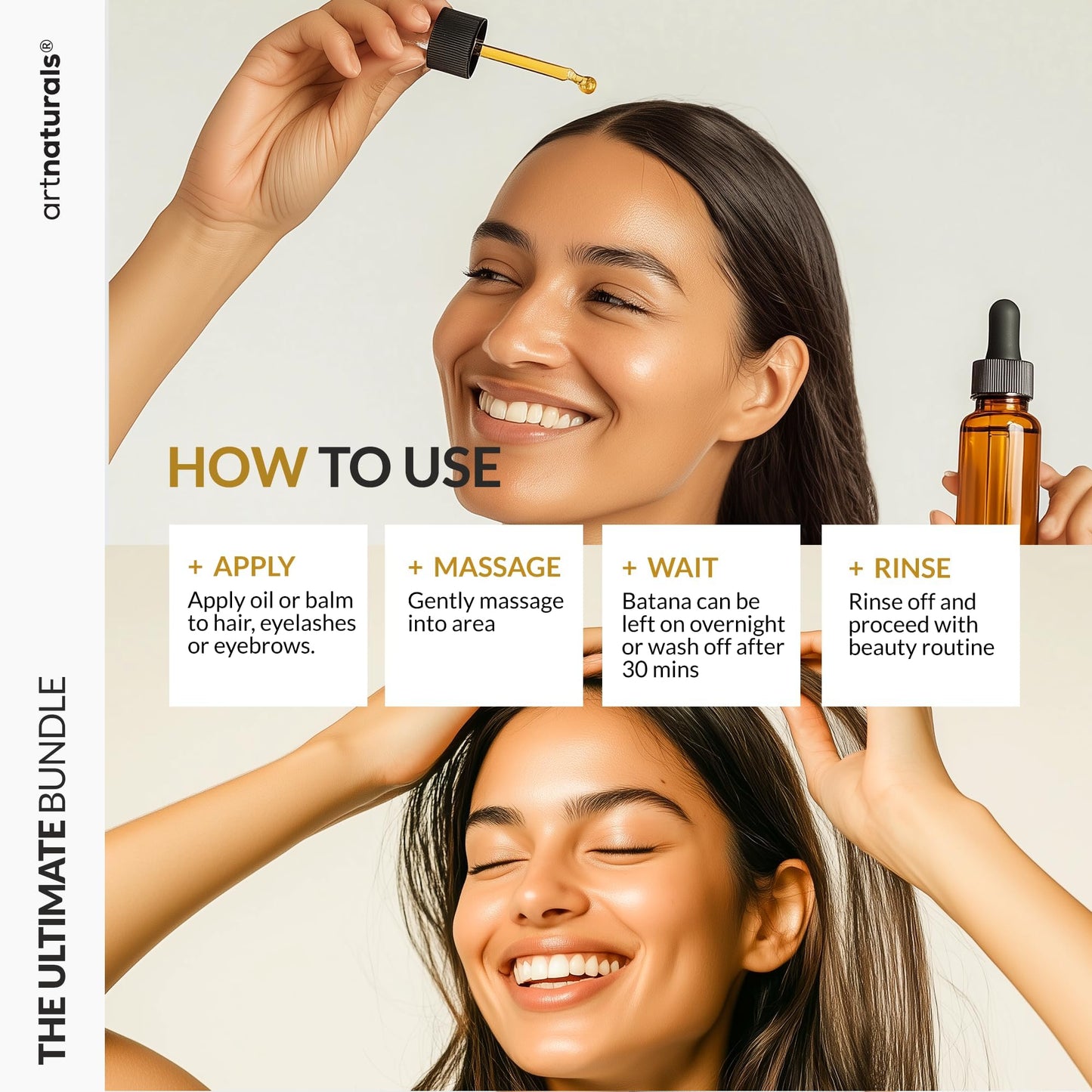 Batana Oil Hair Growth Set – 100% Pure & Unrefined from Honduras | Includes 4oz Oil, 4.2oz Paste, Lash Wand & Brow Brush | Dr. Sebi Inspired