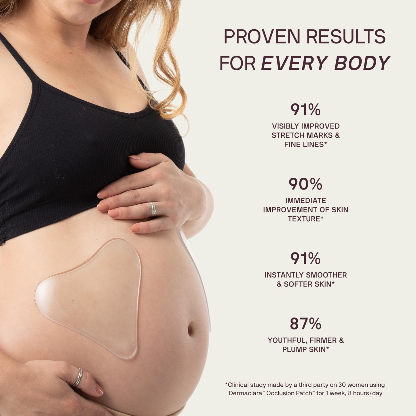 Dermaclara Large Body Patch – Silicone Stretch Mark & Scar Sheet for Pregnancy, C-Section, Belly & Body – Reusable Up to 30 Uses, 1 Patch