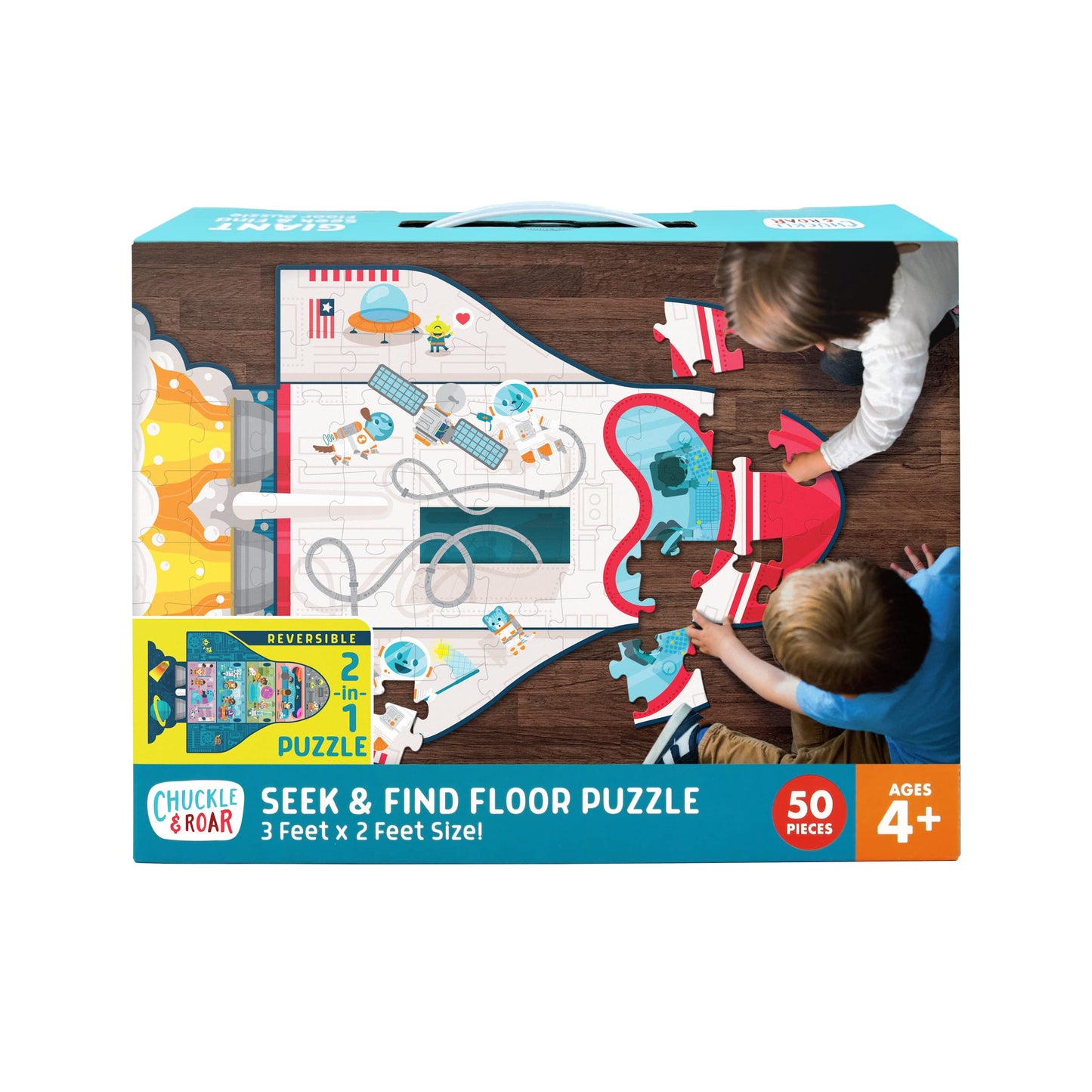 Chuckle & Roar Educational 50 PC Floor Puzzle Spaceship Edition