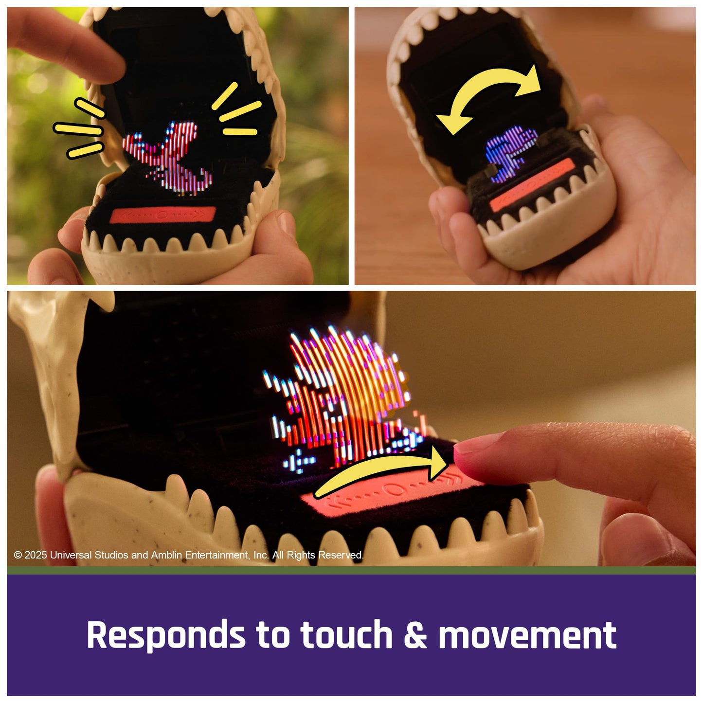 Bitzee, Jurassic World Interactive Dinosaur Toy with 25 Dinosaurs Inside, Reacts to Touch, Pods Connect & Interact, Digital Pet Kids Toys for Ages 5 and up