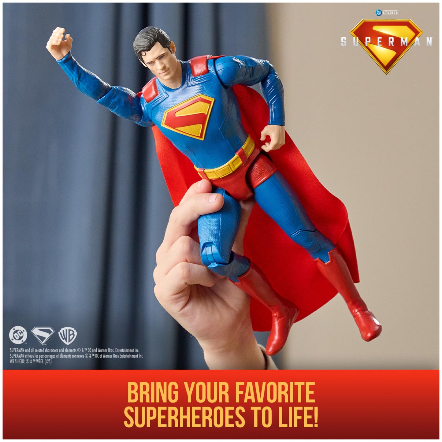 DC Comics, Superman 12-inch Superhero Action Figure, Kids Toys for Boys and Girls Pretend Play, for Ages 4 and Up