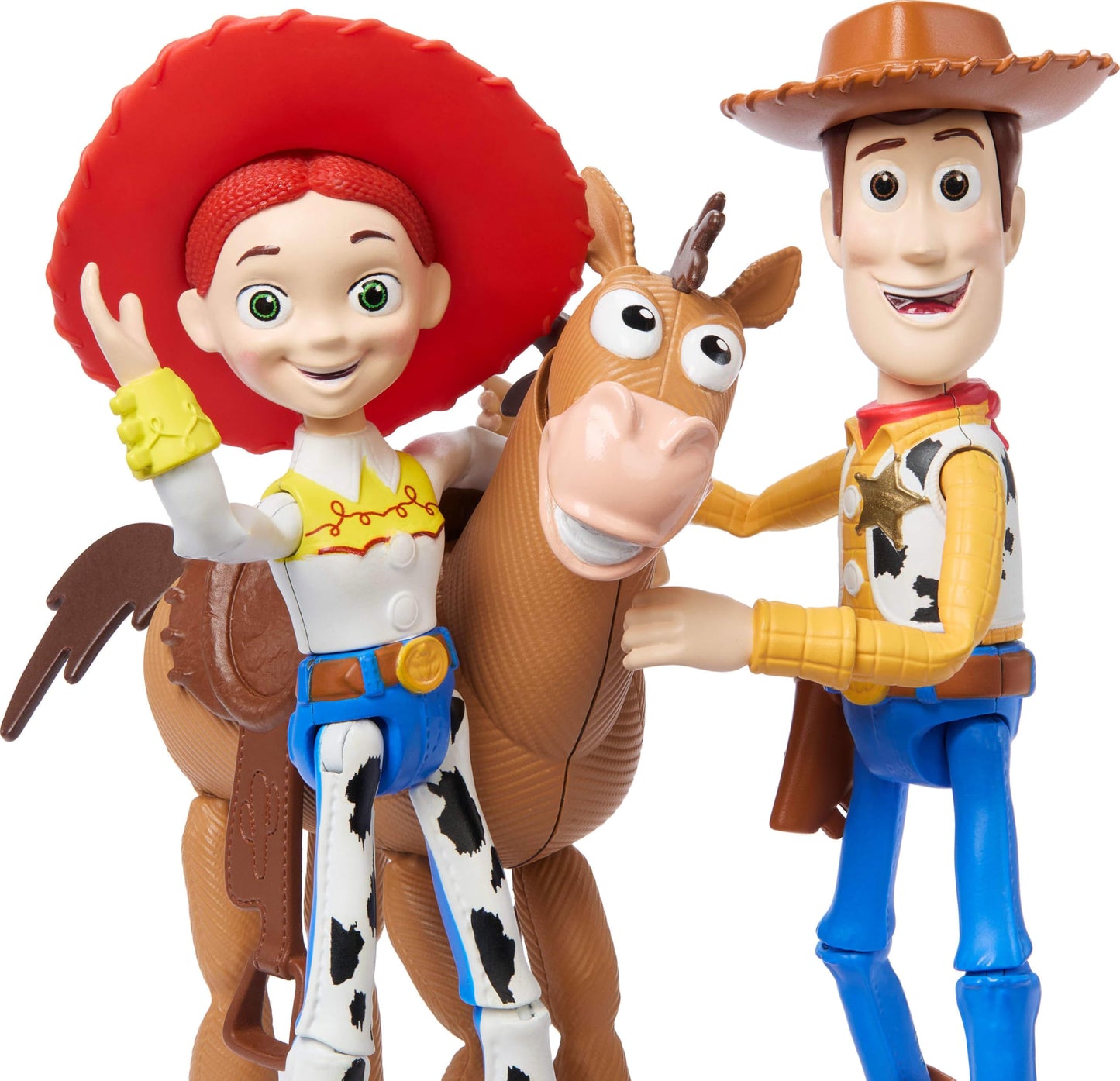 Mattel Disney Pixar Storytellers Toy Story 3-Pack of Woody, Jessie & Bullseye, 4-inch Authentic Posable Figures, Key Character Collectibles