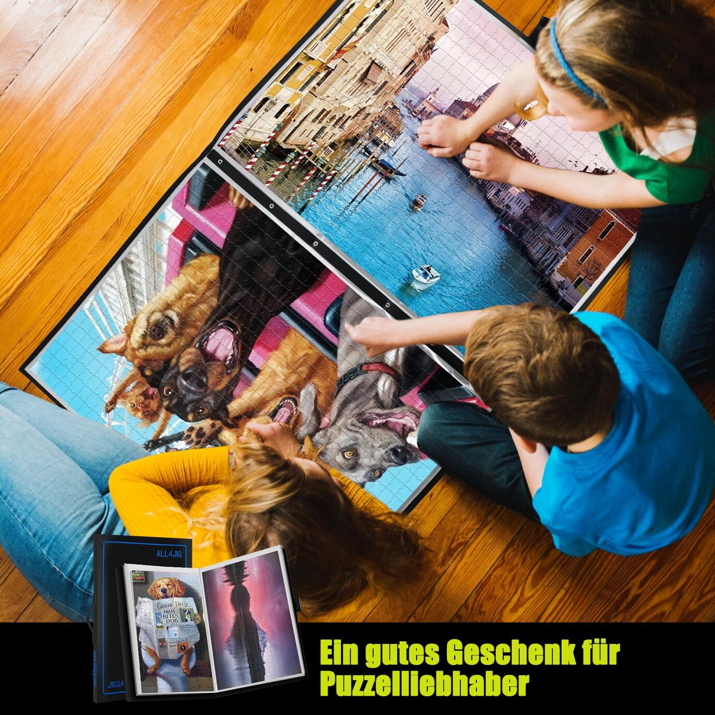 ALL4JIG Puzzle Storage Folder Keeper for Jigsaw Enthusiasts Puzzle Space-Saving Organizer Accessories for Adults Holds 20 Puzzles, HD Film Pockets