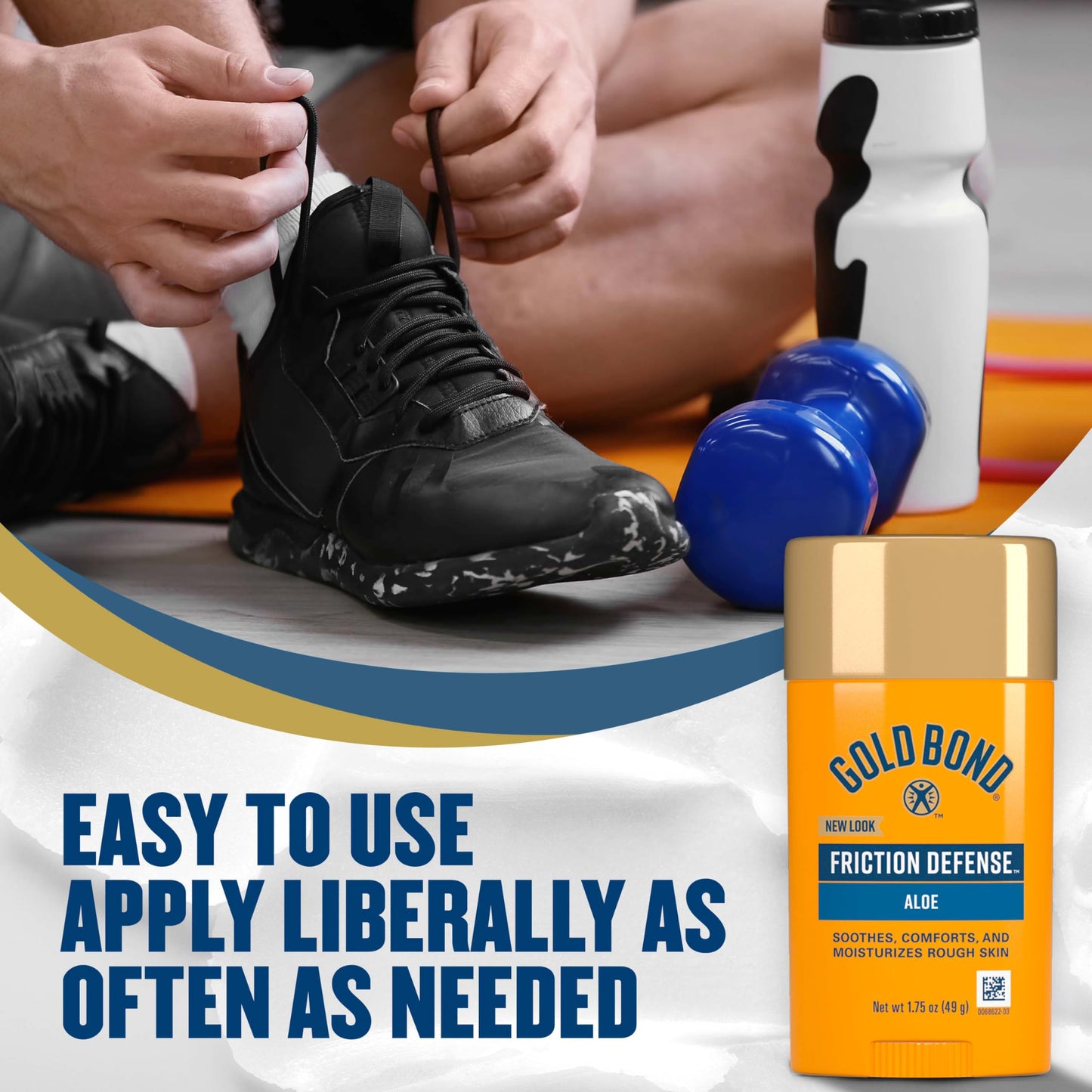 Gold Bond Friction Defense Stick, 1.75 oz., With Aloe to Soothe, Comfort & Moisturize Rough Skin