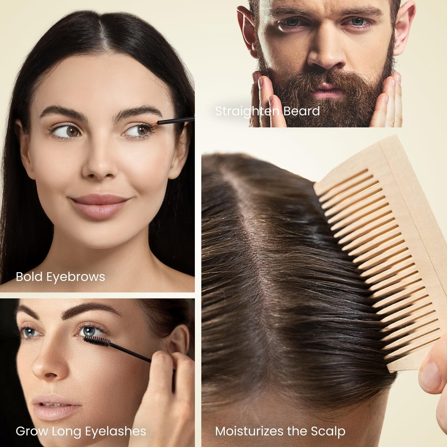 BodyJ4You Organic Castor Oil 4oz – 100% Pure Cold Pressed USDA Organic, Hexane-Free, Non-GMO – Lash & Brow Kit with Mascara Tube, Brush & Wand