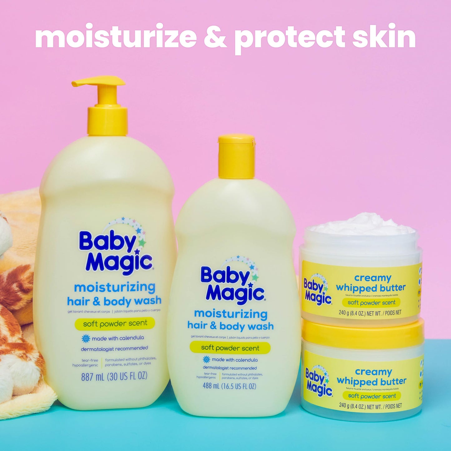 Baby Magic Creamy Whipped Butter | Helps Keep Skin Feeling Healthy and Baby Soft | Hypoallergenic | 8.4 fl oz.
