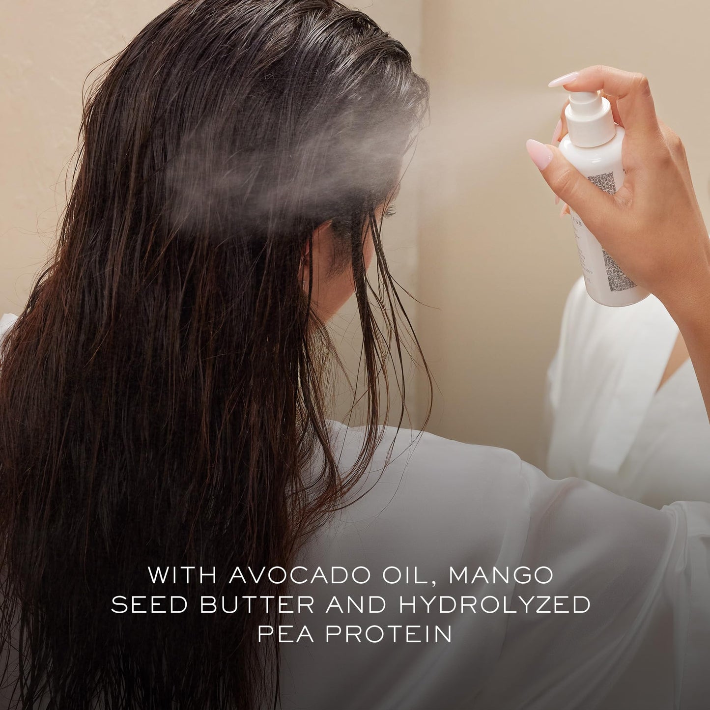 Kristin Ess Hydrating Heat Protectant Spray for Hair – Frizz Control, Shine, Anti-Humidity, Thermal Protection up to 450°F, Pear Scent