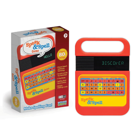 Playmonster Speak & Spell Electronic Game – Retro 80s Learning Toy, Spelling & Educational Fun for Kids, Toddlers, Ages 7+