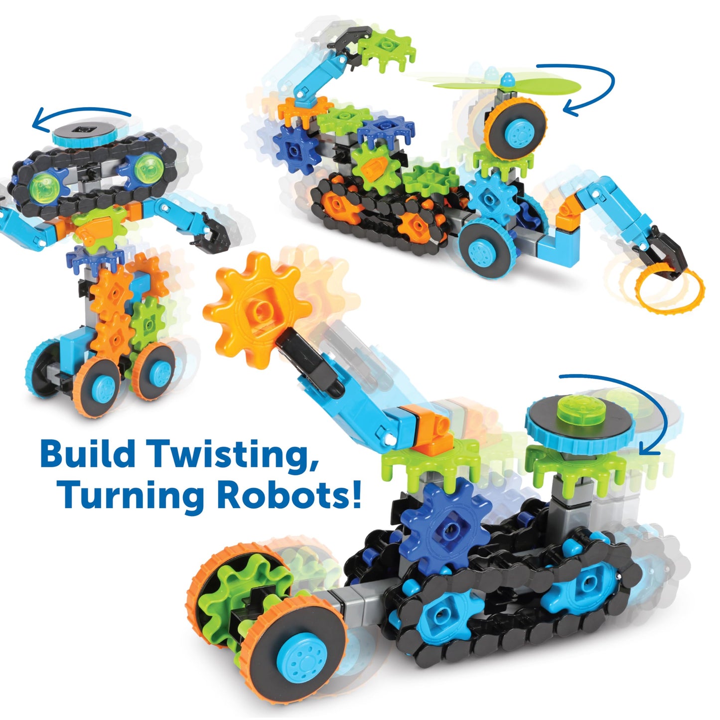Learning Resources Gears! Gears! Gears! Robots in Motion Building Set - 116 Pieces, Ages 5+, Robot Toy, STEM Toys for Kids, Robots for Kids