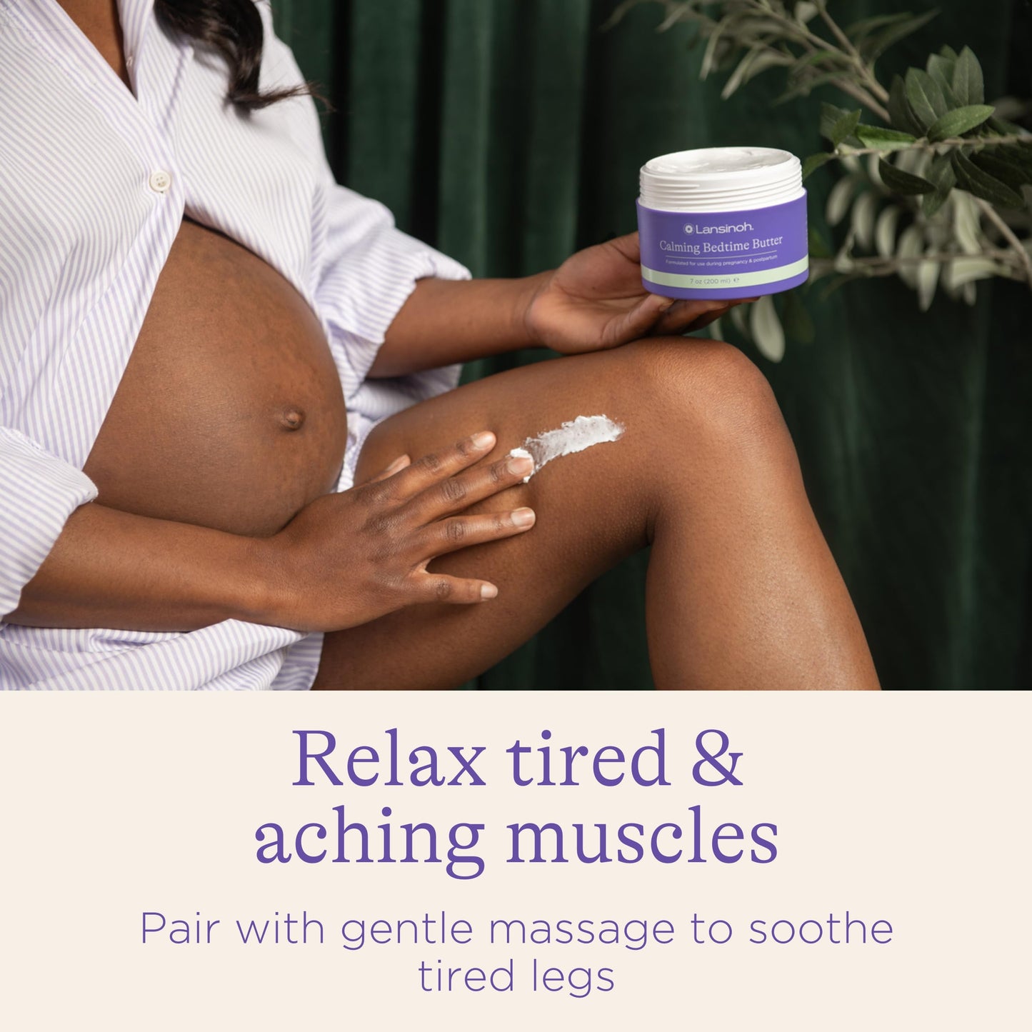 Lansinoh Magnesium Bedtime Butter Body Lotion for Pregnant Moms – Relaxing Magnesium Lotion for Aching Muscles, Cramps & Better Sleep, 7 oz