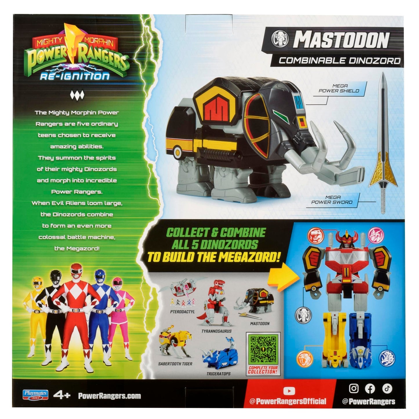 Mighty Morphin Power Rangers: Re-Ignition - Mastodon Deluxe Combinable Dinozord by Playmates Toys