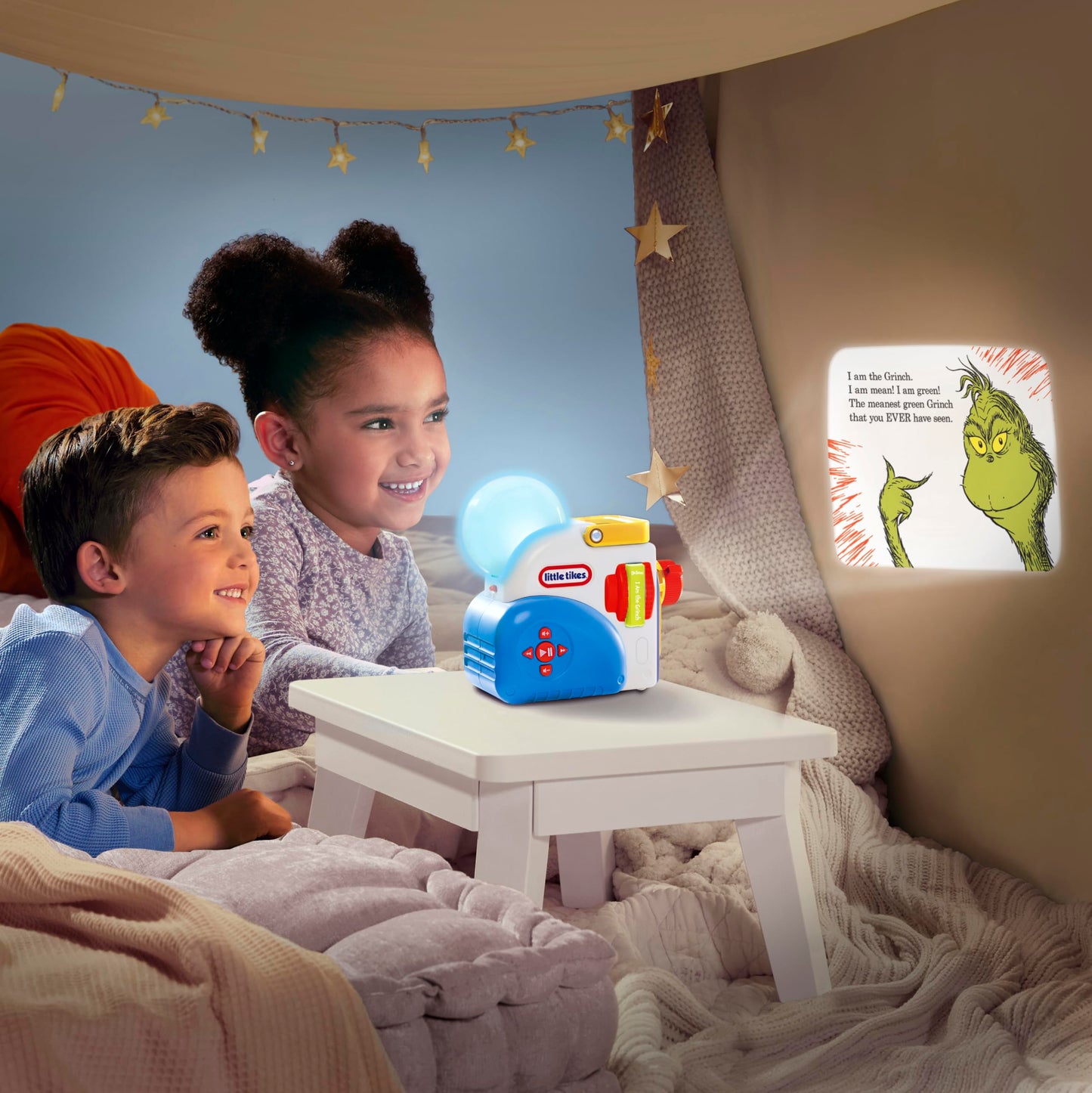 Little Tikes Story Dream Machine Dr. Seuss Grinch Collection - Storytime Projector with Books & Audio Character Toy for Kids Ages 3+
