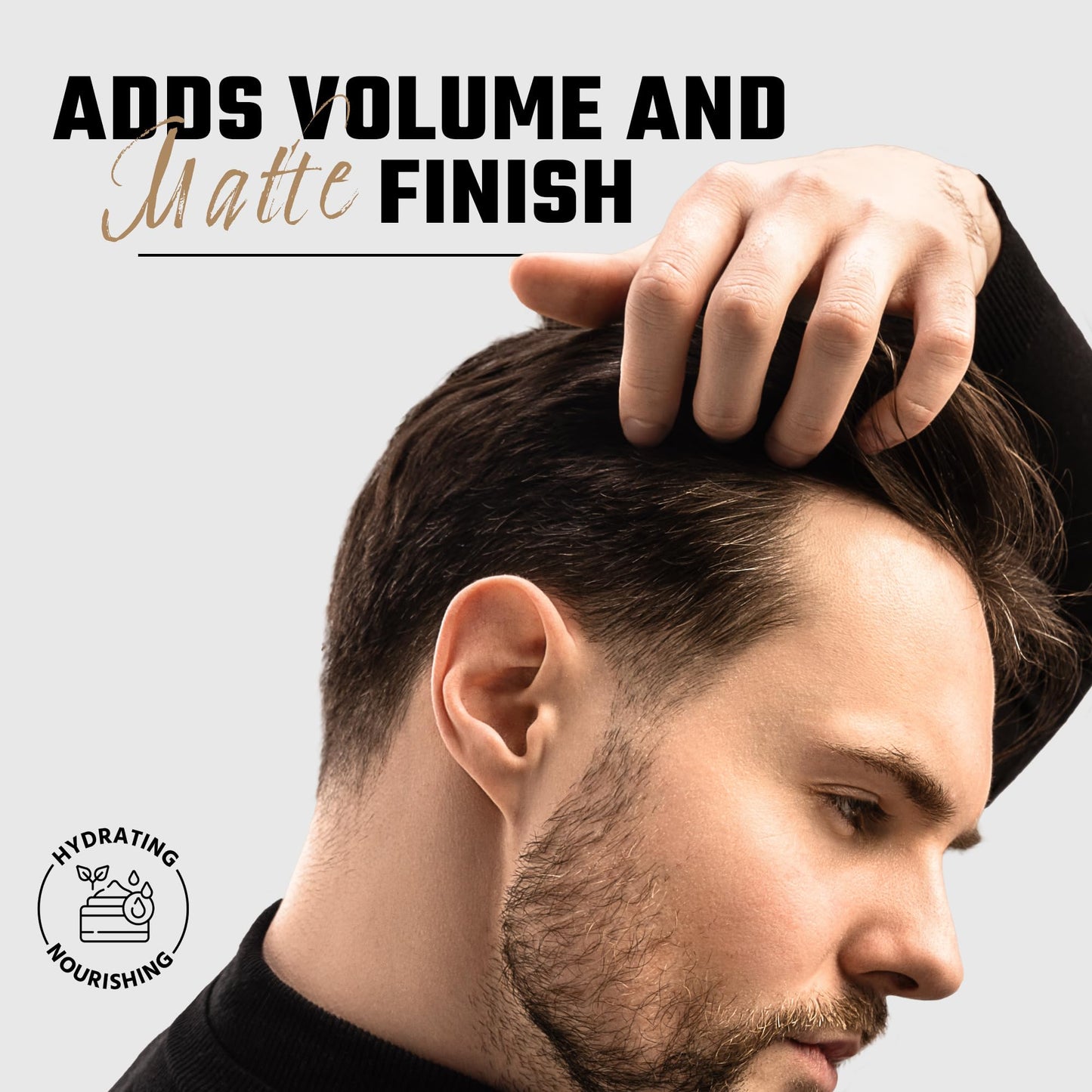 David Darko Hair Clay for Men – 100% Natural Matte Finish | Medium Hold, Easy to Wash Out | Texturizing & Styling Clay | USA-Formulated 2.82 oz