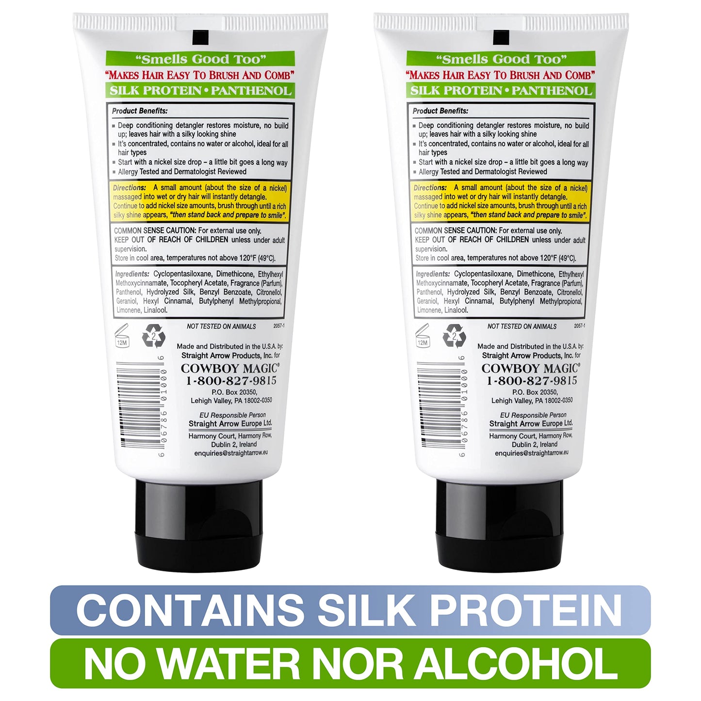 Cowboy Magic Detangler & Shine for Horse, 4 oz - 2 Pack Conditioner, White