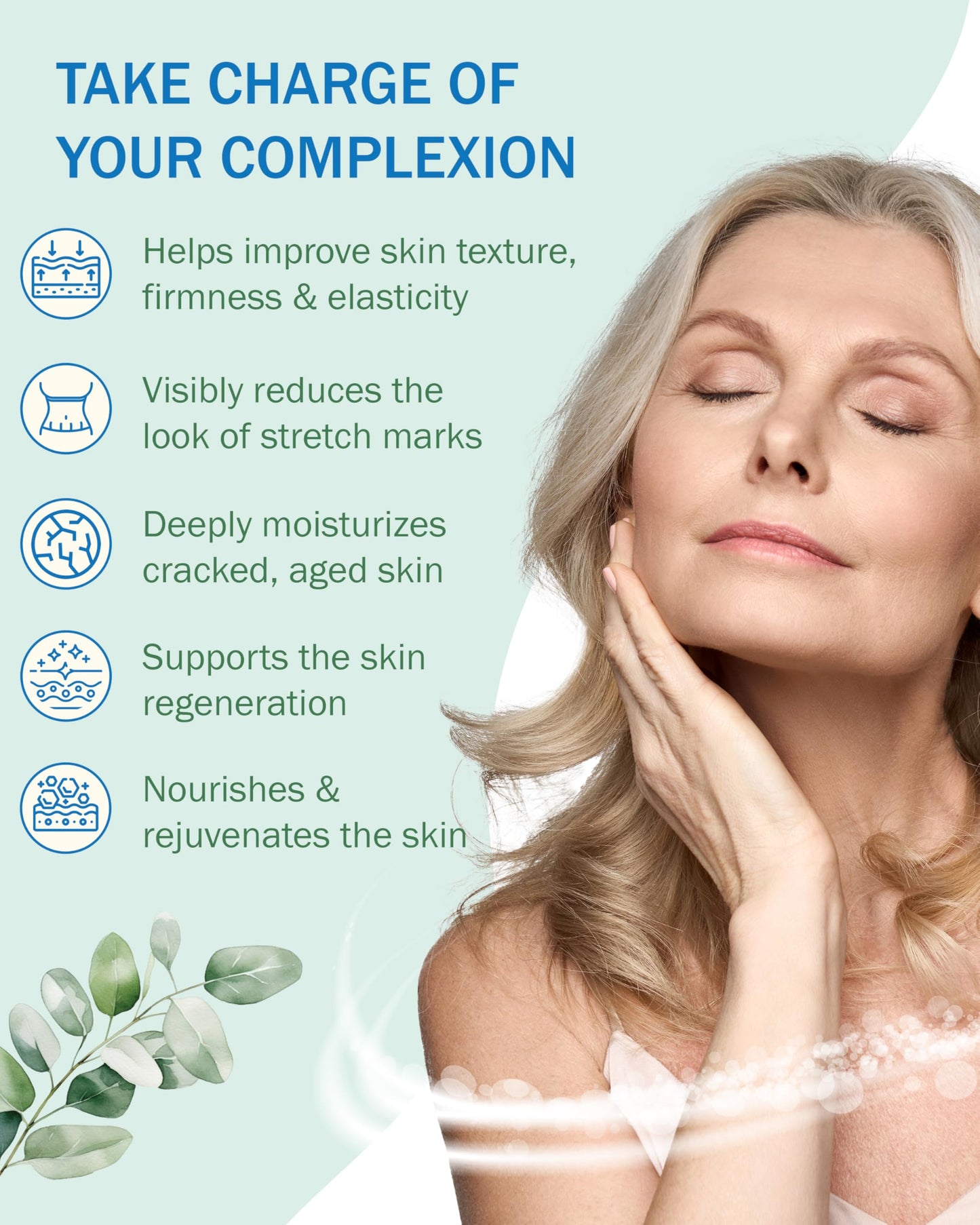 E70 Crepe Skin Set – Firming Cream & Oil with Natural Oils, Licorice Root & Chamomile for Men & Women, Tightens & Smooths, USA Made