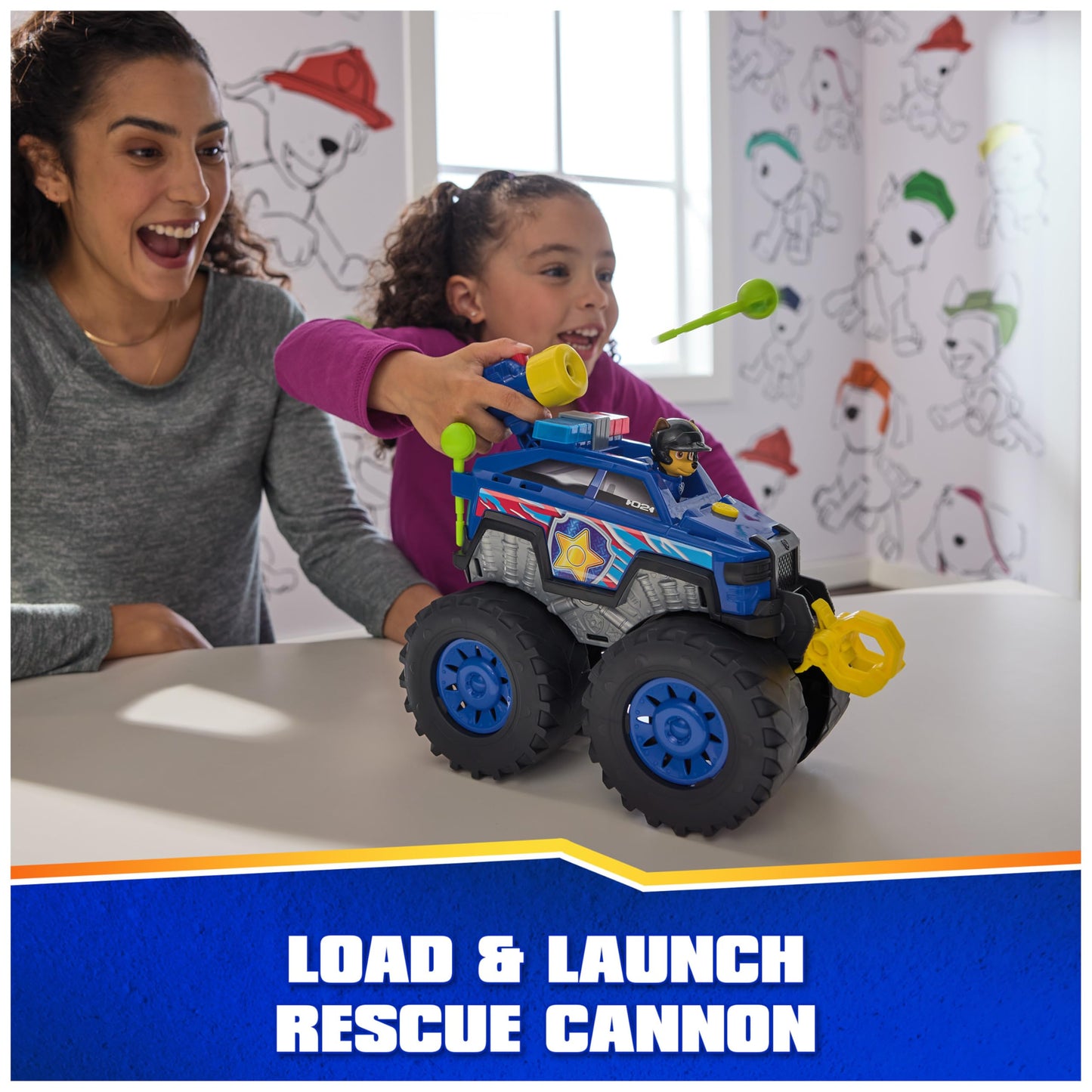 Paw Patrol: Rescue Wheels Chase’s Power Haulin’ Cruiser, Toy Truck with Launcher, Motorized Winch, Lights & Sounds, Kids Toys for Boys & Girls Ages 3+