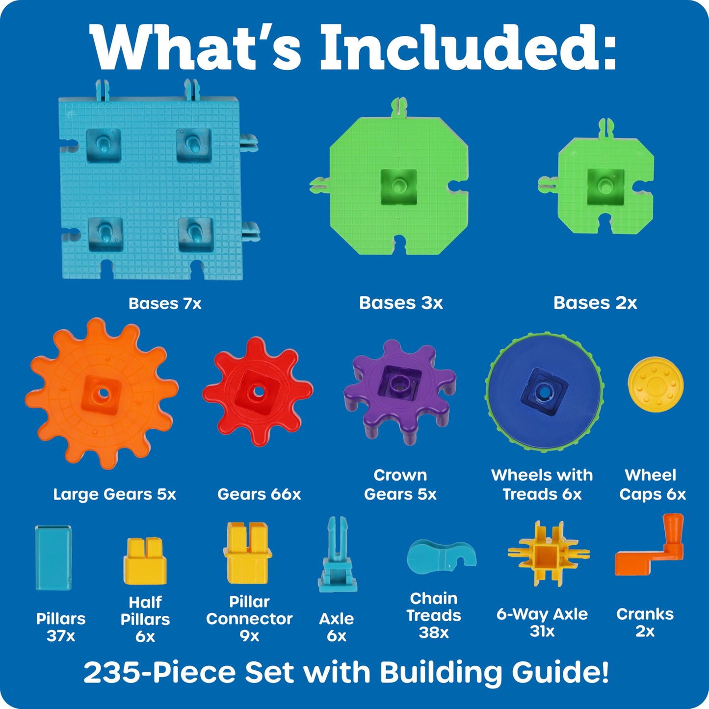 Learning Resources Gears! Gears! Gears! Mega Builds – STEM Building Toys for Toddlers, Fine Motor Skills, Science & Construction Kit