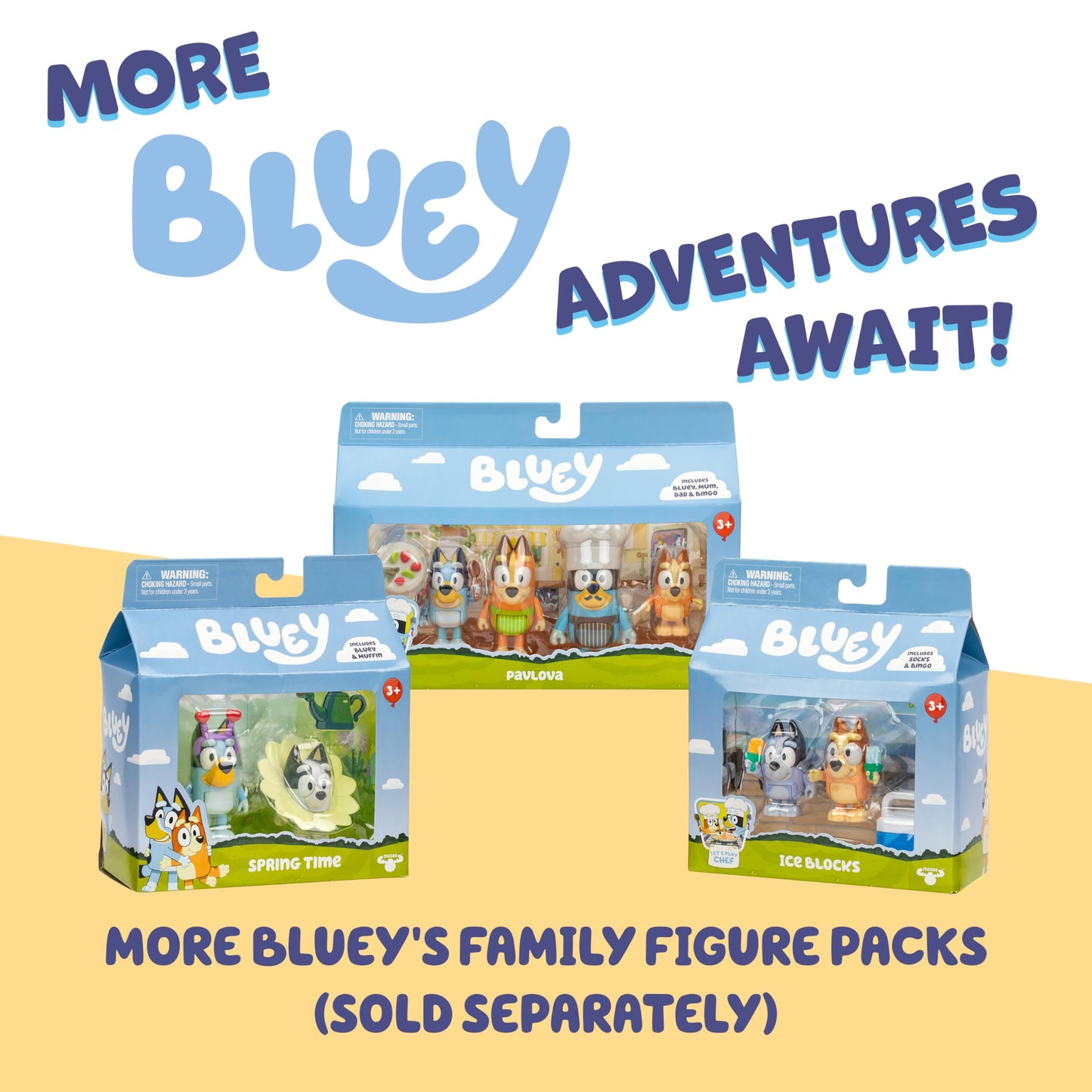 Bluey Heeler Family Road Trip Big Car Toy, Articulated, Customizable Interactive Toddler Toy Car with 2.5” Chilli Figure, Toddler Cars for Ages 3+