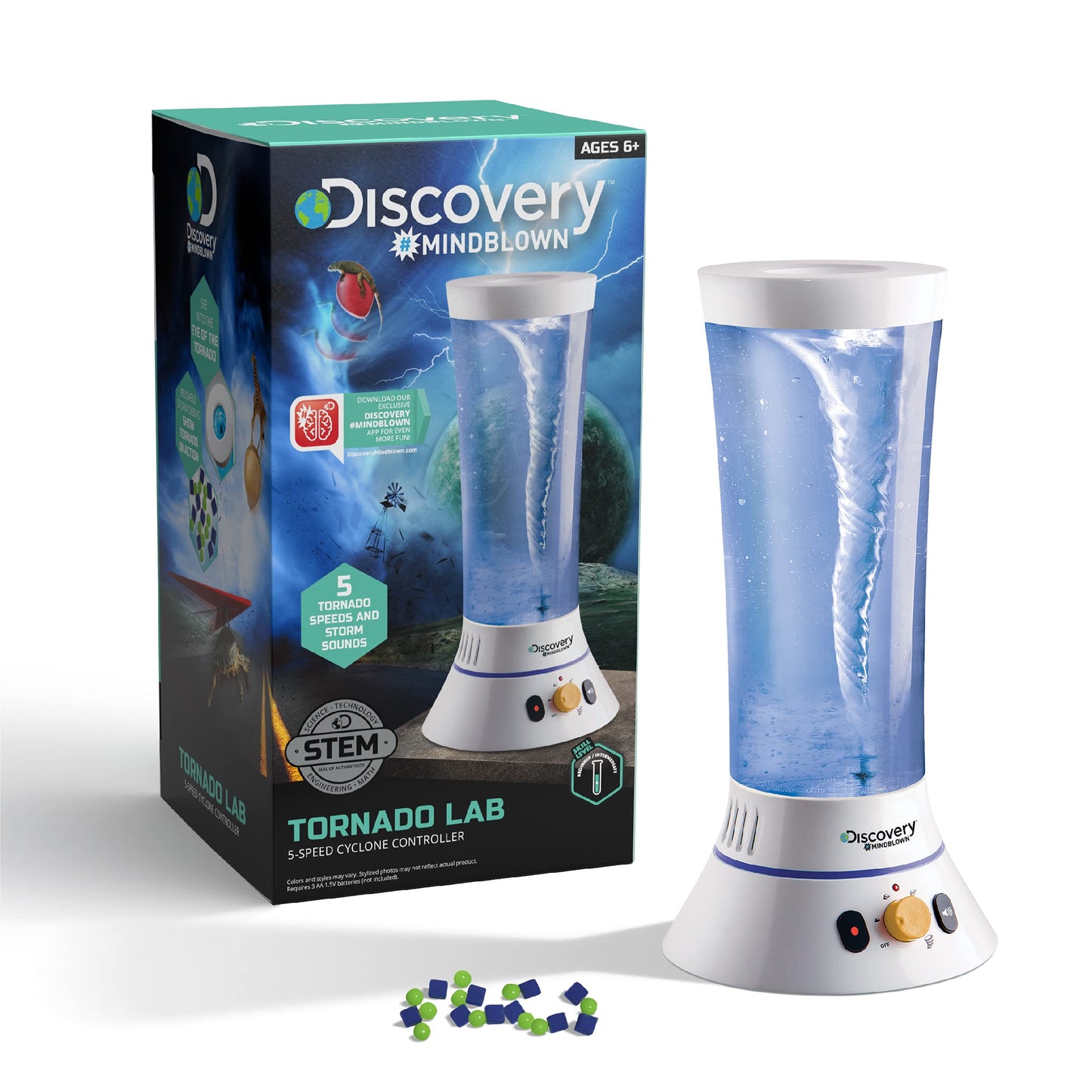 Discovery™ Tornado Lab STEM Kit – 5-Speed Cyclone Controller Science Experiment Set for Kids Ages 6+, Fun & Educational Learning Toy for Boys & Girls