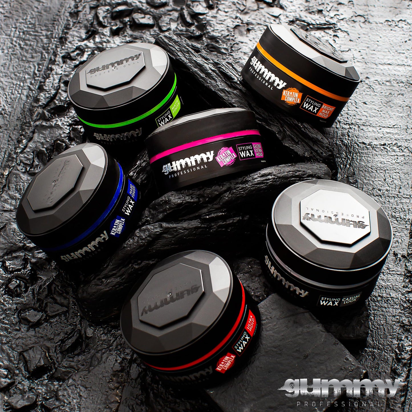 Gummy Professional Hair Wax for Men – Ultra Hold Water-Based Pomade with Provitamin B5 & Keratin – Texturizing Clay Paste, Alcohol-Free, 150ml