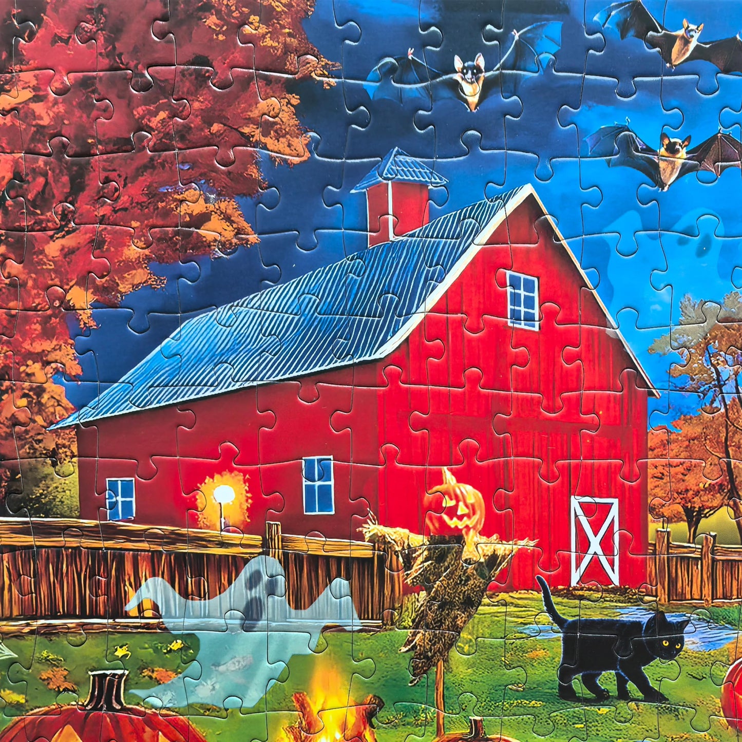 Halloween Puzzles 300 Pieces for Adults Large Piece - Light a Jack-o'-Lantern