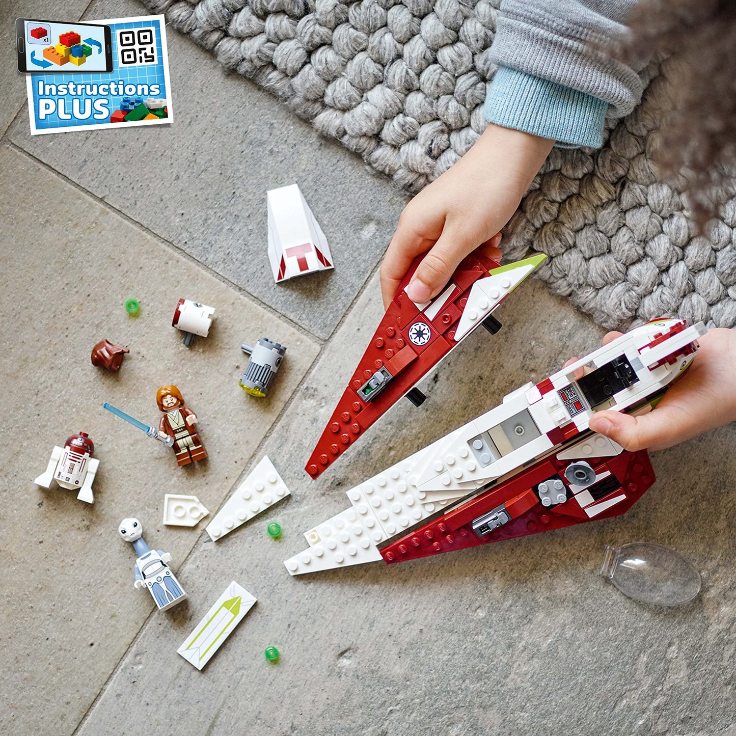 LEGO Star Wars Obi-Wan Kenobi Jedi Starfighter 75333 Toy Set with Minifigures, Lightsaber & Clone Starship, Ages 7+, Gift for Kids
