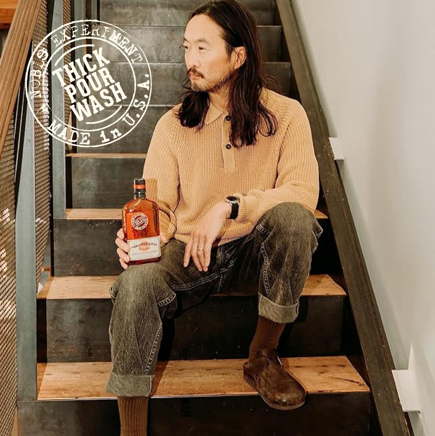 18.21 Man Made 3-in-1 Body Wash, Shampoo & Conditioner for Men – Sweet Tobacco Scent, Strengthens & Moisturizes Hair & Skin, 18 Fl Oz