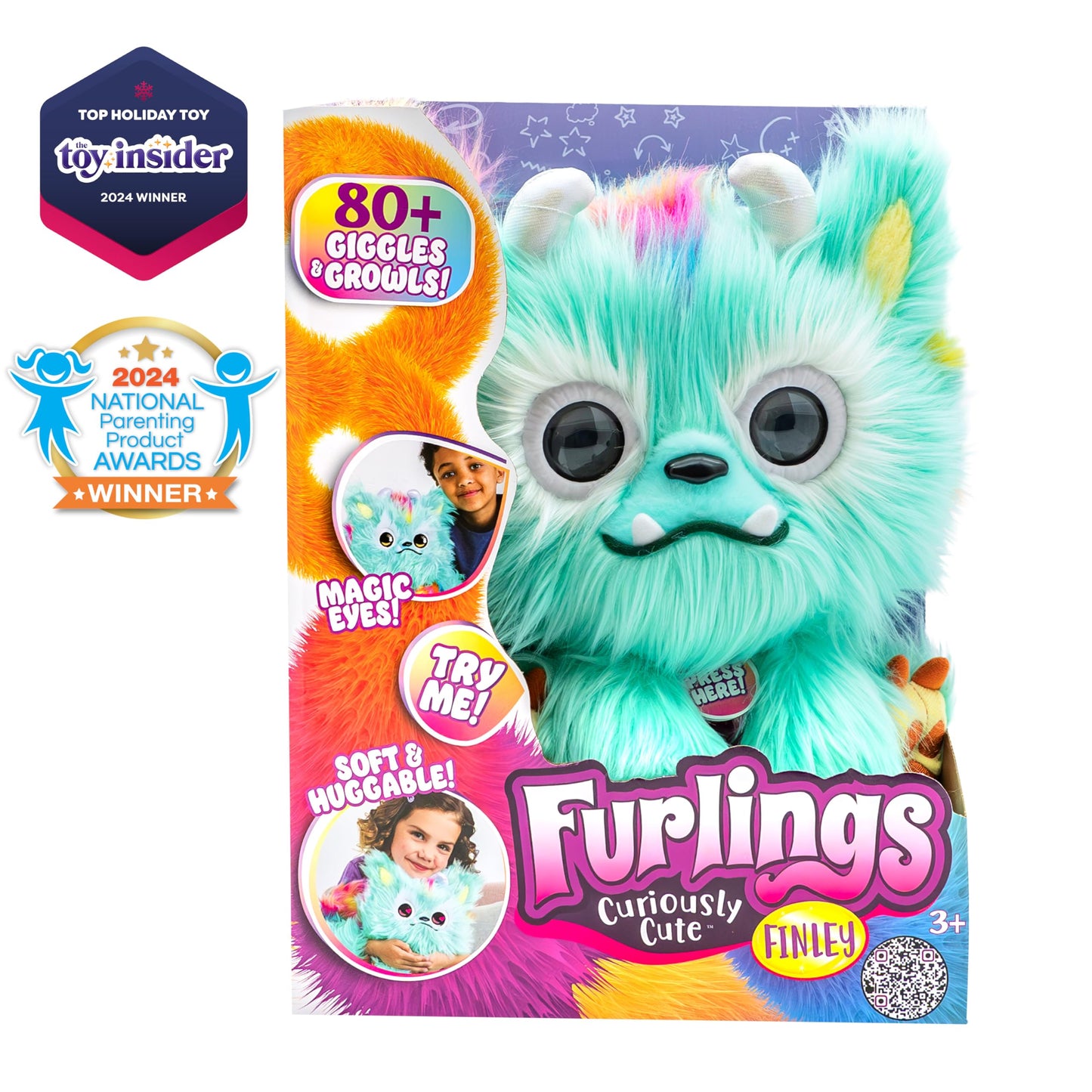 Furlings Finley - 13" Interactive Plush Toy, 80+ Sounds & Animations, Gift for Girls & Boys 3+