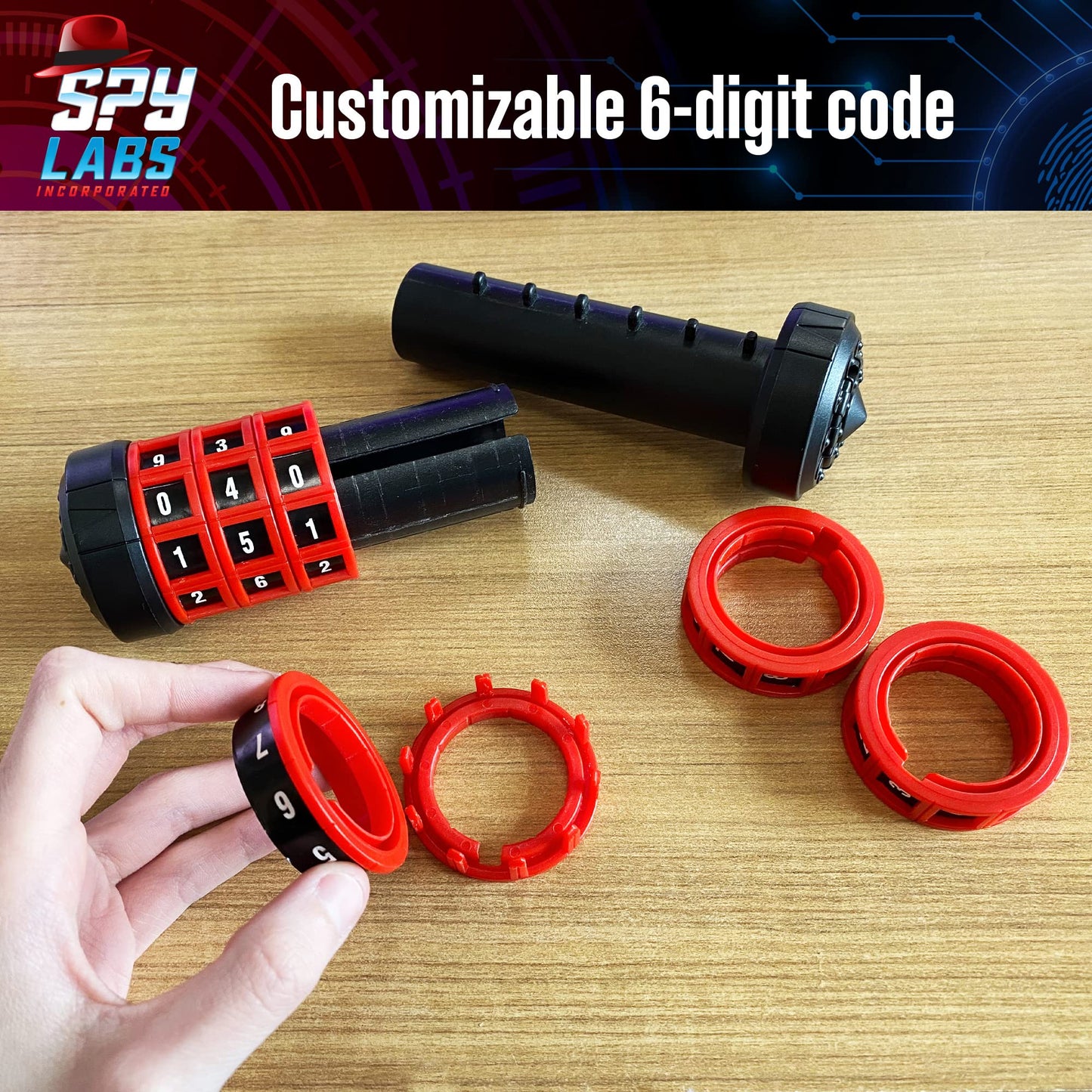 Thames & Kosmos Spy Labs Cryptic Puzzle Safe – Portable Vault to Protect Secrets & Evidence | Detective Gear for Young Investigators