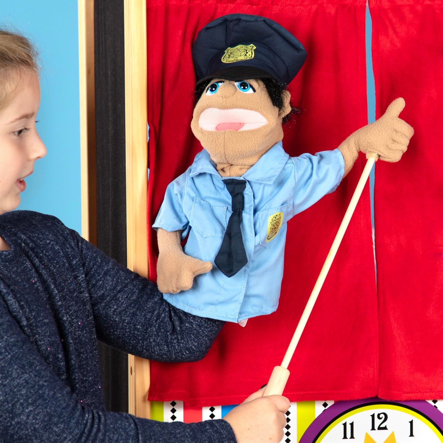 Melissa & Doug Rescue Puppet Set - Police Officer and Firefighter