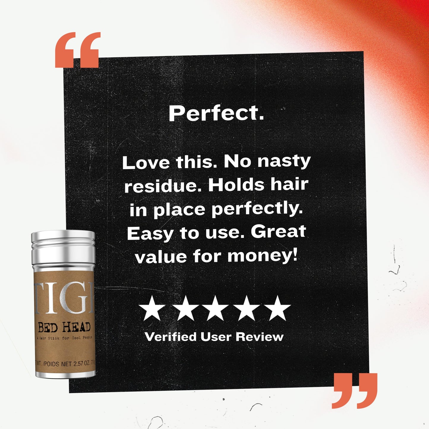 TIGI Bed Head Hair Wax Stick – Strong Hold with Triple Wax Formulation for Slick Back Hair Styling and Smoothing Flyaways, 2.57 oz