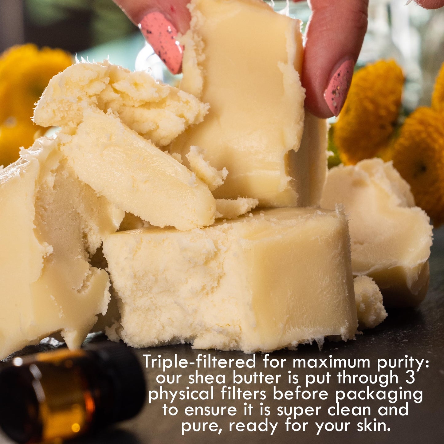 Raw Shea Butter – 100% Pure African Unrefined, Hair & Skin Moisturizer for Face, Body, DIY Soap, Whipped Lotion & Lip Balm, 8 oz