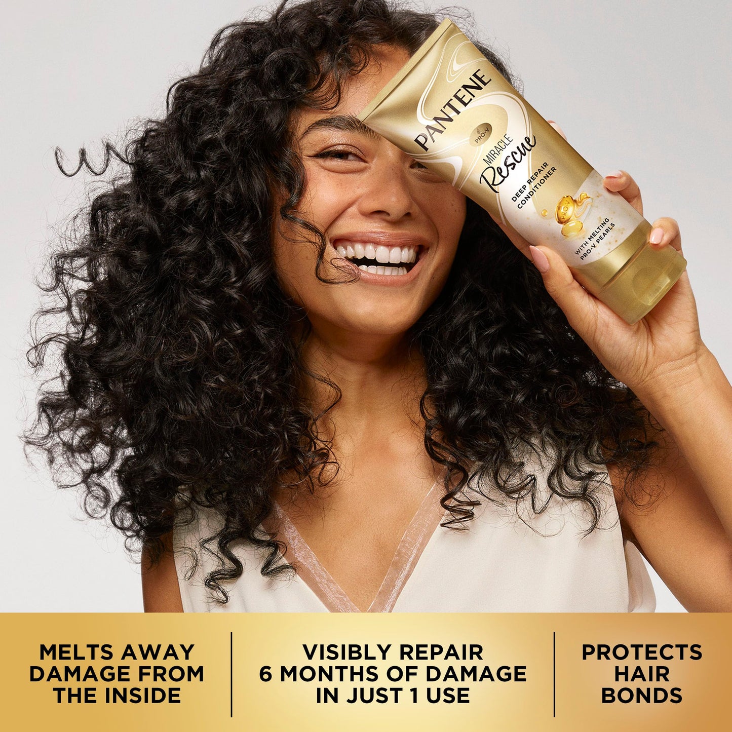 Pantene Miracle Rescue Deep Conditioner with Melting Pro-V Pearls - For Dry, Damaged, or Color-Treated Hair - Intense Moisture & Repair - 8.0 Oz