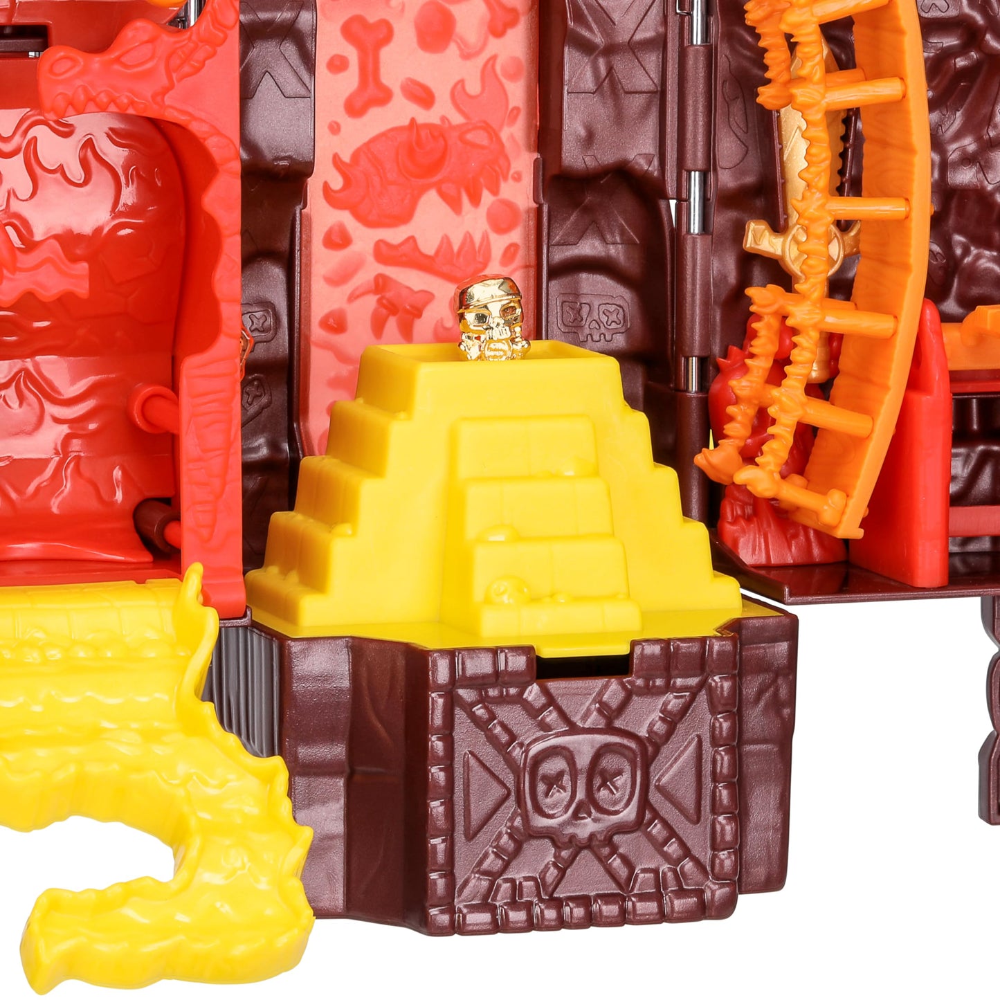 Treasure X Lost Lands Skull Island Lava Tower Micro Playset – 15 Levels, Traps, 2 Micro Figures & Real Gold-Dipped Treasure
