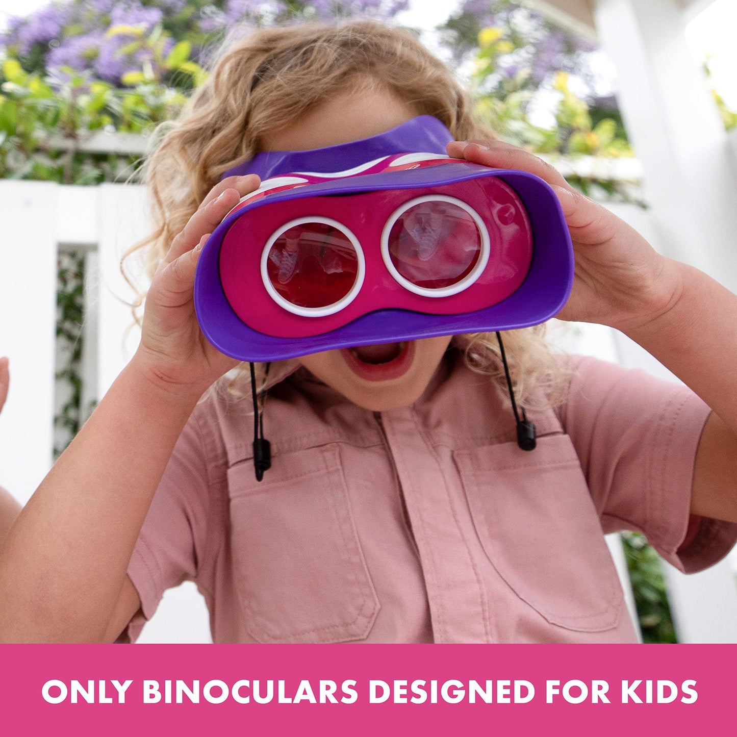 Educational Insights GeoSafari Jr. Kidnoculars Pink Binoculars For Toddlers & Kids, Toy for Boys & Girls, Classroom Must Haves, Ages 3+