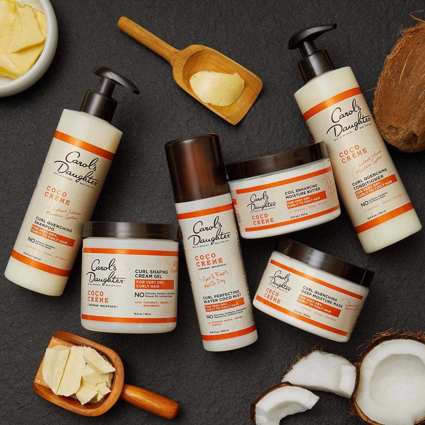 Carol’s Daughter Coco Creme Curl Shaping Cream Gel with Coconut Oil & Milk | Defines Curls, Fights Frizz, for Very Dry Hair, 16 Oz, Silicone-Free