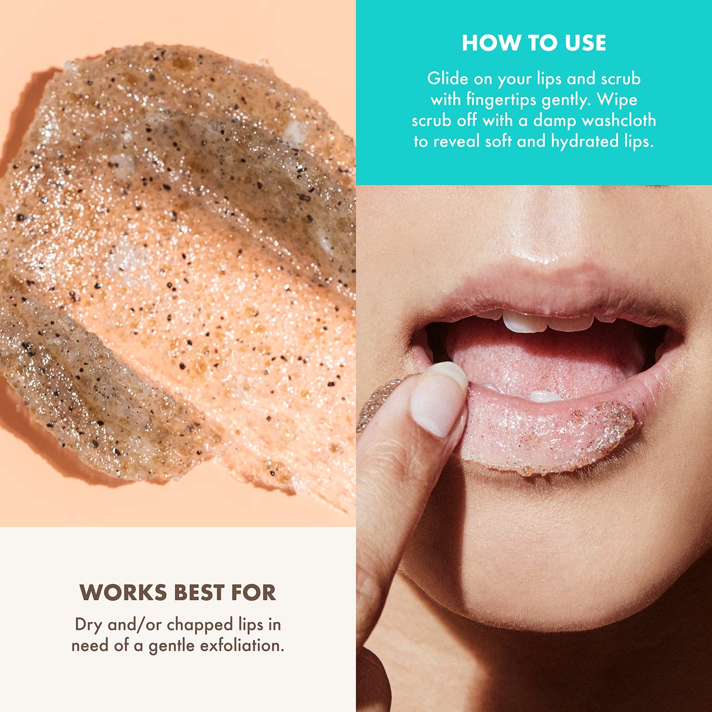 Kopari Coconut Lip Scrubby – Exfoliating & Hydrating Lip Scrub with Volcanic Sand, Brown Sugar & Coconut Oil, Vanilla, Vegan