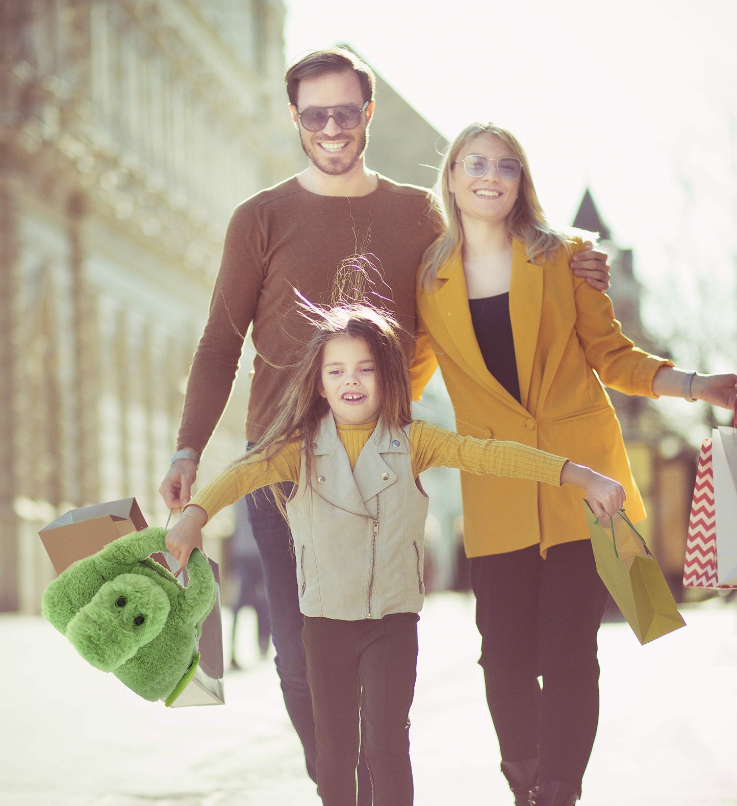 DolliBu Alligator Plush Handbag – Soft Stuffed Animal Purse for Kids, Pretend Play, Dress Up, Fluffy Toy Bag for Children