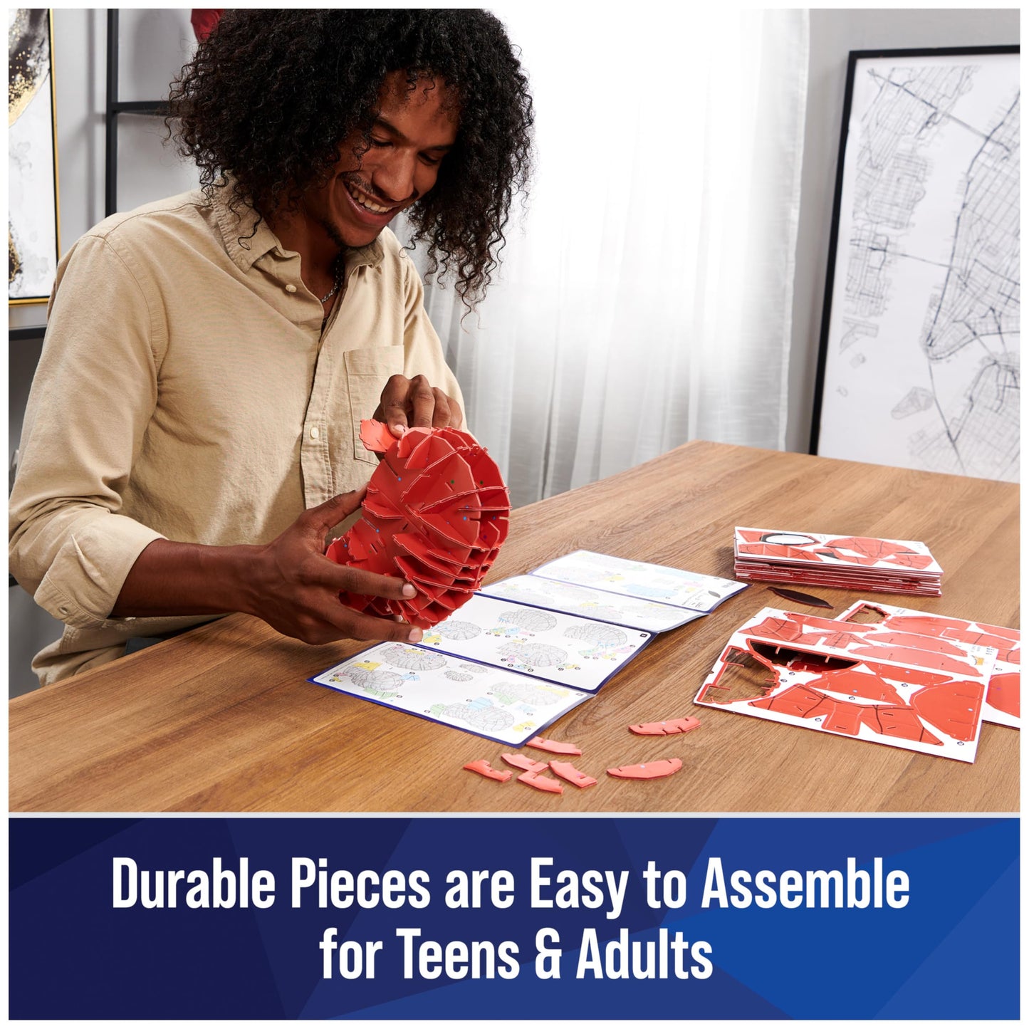 4D Build, Marvel Spider-Man 3D Puzzle Model Kit with Stand 82 Pcs | Spider-Man Desk Decor | Building Toys | 3D Puzzles for Adults & Teens 12+