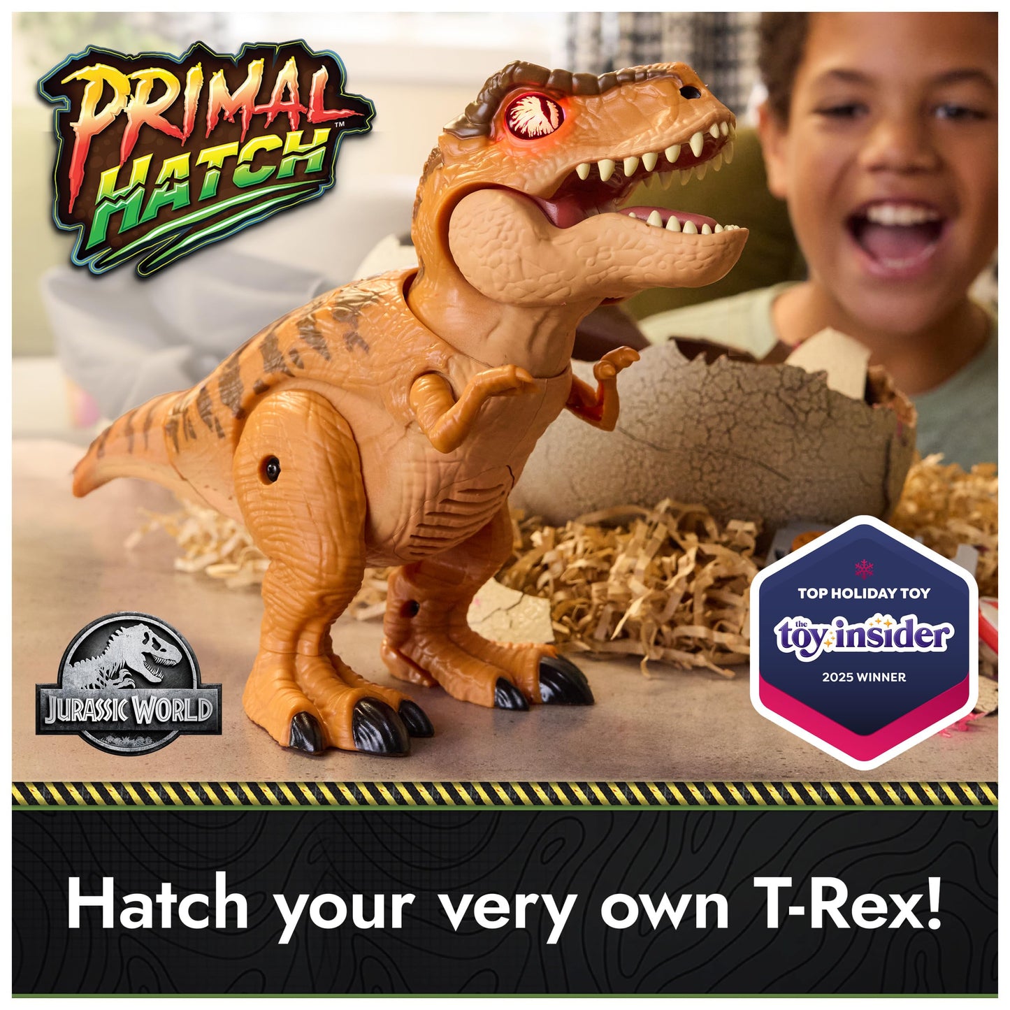 Primal Hatch Jurassic World Dinosaur & Egg Toy – Hatch, Train & Play with 100+ Sounds & Reactions, Kids Toy for Ages 5+