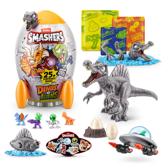Smashers Dino vs Aliens Medium (Spinosaurus) by ZURU, Smashable Egg Toy for Boys