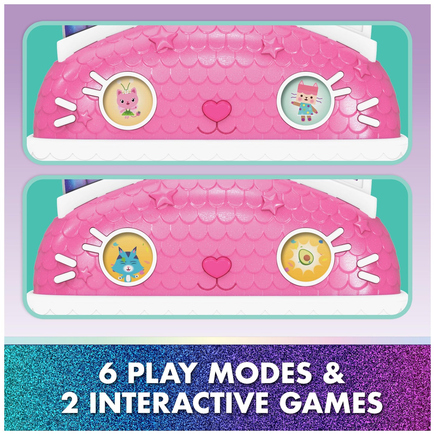 Gabby's Dollhouse: The Movie, Meow-Mazing Interactive Dollhouse, 7 Rooms, LCD Screen Eyes, Figures, Sound FX, Kids Toys for Girls & Boys Ages 3 and Up