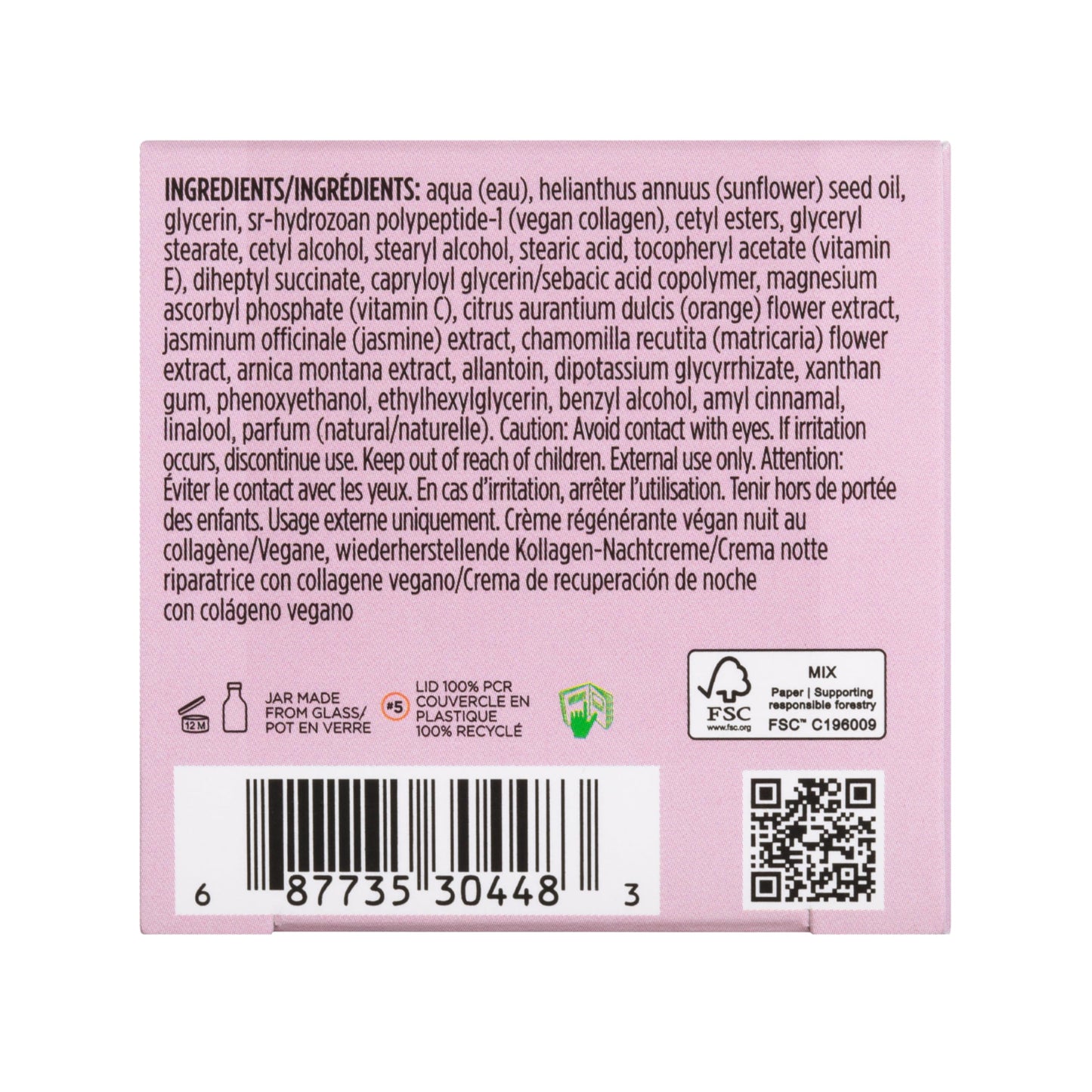 Pacifica Night Face Cream – Vegan Collagen Overnight Recovery for Anti-Aging, Wrinkles, Dry Skin & Redness, Clean Beauty, Dermatologist Tested