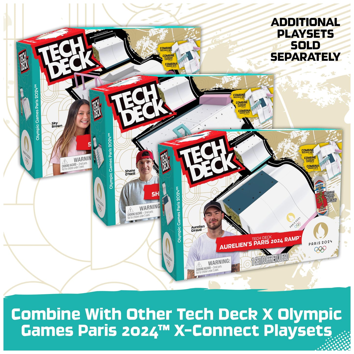 Tech Deck, Sky Brown’s Olympic Games Paris 2024 Ramp, Customizable X-Connect Park Creator Playset & Exclusive Fingerboard, Kids Toy for Ages 6 and up
